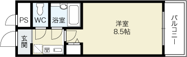 グランドハイツ正蓮寺73・61　間取図