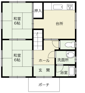 数津住宅1F 間取図