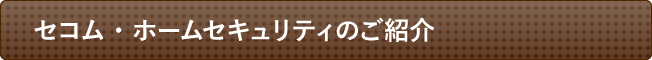 セコム・ホームセキュリティのご紹介